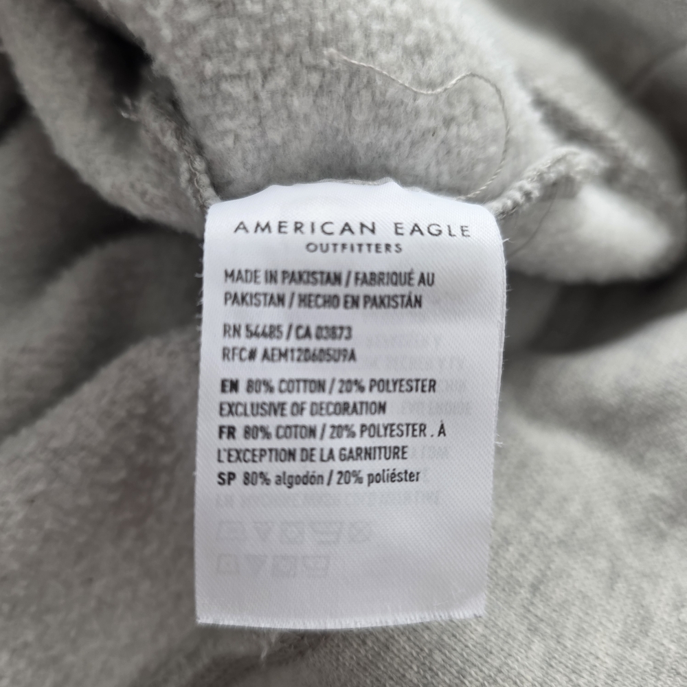 American Eagle Logo Hoodie Gray Pullover Size L 2000s American Eagle - Picture 9 of 9